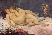 Gustave Courbet Le Sommeil oil